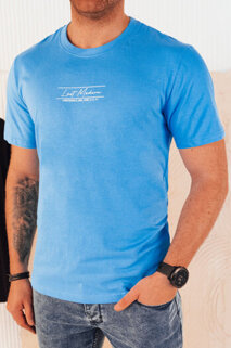 Koszulka męska z nadrukiem jasnoniebieska Dstreet RX5474