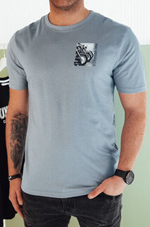 Koszulka męska z nadrukiem niebieska Dstreet RX5483