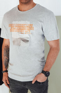 Koszulka męska z nadrukiem szara Dstreet RX5488