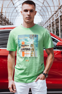 Koszulka męska z nadrukiem zielona Dstreet RX5498