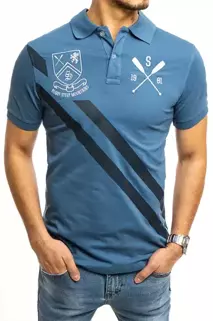 Koszulka polo męska niebieska Dstreet PX0365