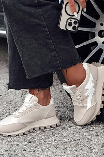 Sneakersy damskie RUNWAYGO beżowe Dstreet ZY0557