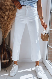 Spodnie damskie RETIS białe Dstreet UY1478