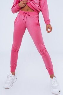 Spodnie damskie dresowe LARA różowe Dstreet UY1556
