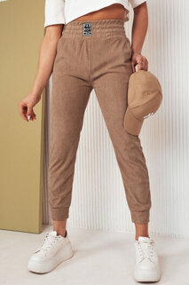 Spodnie damskie dresowe LORIST kamelowe Dstreet UY2057