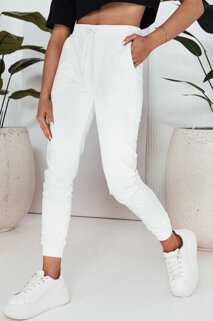 Spodnie damskie dresowe MANTI białe Dstreet UY2020