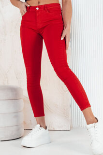 Spodnie damskie jeansowe CLARET czerwone Dstreet UY1912