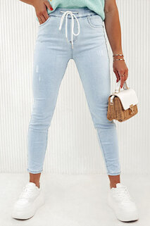 Spodnie damskie jeansowe GLAMMOVE niebieskie Dstreet UY2122