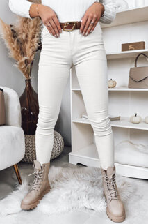 Spodnie damskie jeansowe LODGE jasnobeżowe Dstreet UY1744