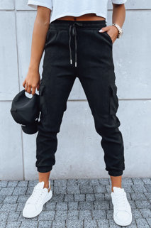 Spodnie dresowe damskie NIGHTFALL czarne Dstreet UY1653