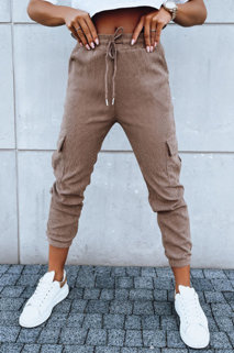 Spodnie dresowe damskie NIGHTFALL kamelowe Dstreet UY1654