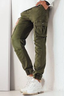 Spodnie męskie bojówki typu jogger zielone Dstreet UX4145