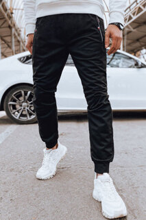 Spodnie męskie dresowe joggery czarne Dstreet UX4124