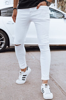 Spodnie męskie jeansowe białe Dstreet UX4261