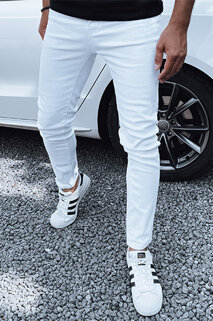Spodnie męskie jeansowe białe Dstreet UX4418