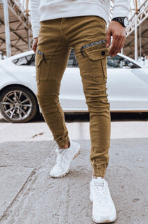 Spodnie męskie jeansowe bojówki kamelowe Dstreet UX4360