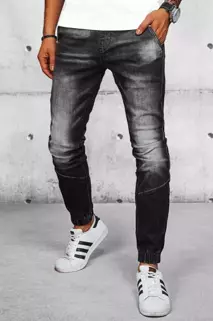 Spodnie męskie jeansowe joggery czarne Dstreet UX3945
