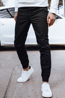 Spodnie męskie jeansowe joggery czarne Dstreet UX4185