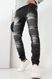 Spodnie męskie jeansowe joggery czarne Dstreet UX4222