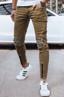 Spodnie męskie jeansowe oliwkowe Dstreet UX4353