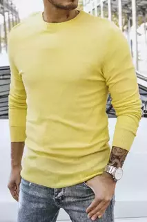 Sweter męski klasyczny żółty Dstreet WX1935