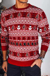 Sweter męski świąteczny czerwony Dstreet WX2164