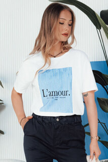 T-shirt damski LAMOUR biały Dstreet RY2587