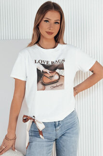 T-shirt damski LOBAG biały Dstreet RY2409