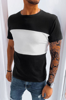T-shirt męski bez nadruku czarny Dstreet RX5080