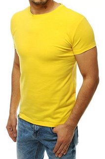T-shirt męski bez nadruku żółty Dstreet RX4194