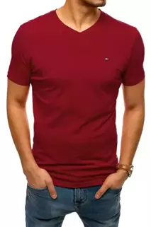 T-shirt męski gładki bordowy Dstreet RX4788