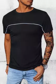T-shirt męski gładki czarny Dstreet RX5028