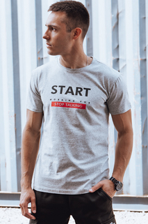 T-shirt męski jasnoszary Dstreet RX5606