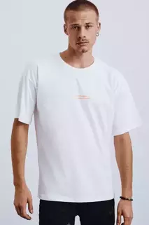 T-shirt męski z nadrukiem biały Dstreet RX4623