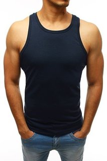 Tank top męski bez nadruku granatowy Dstreet RX3496