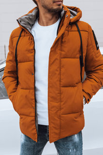 Zimowa pikowana kurtka męska kamelowa Dstreet TX4460