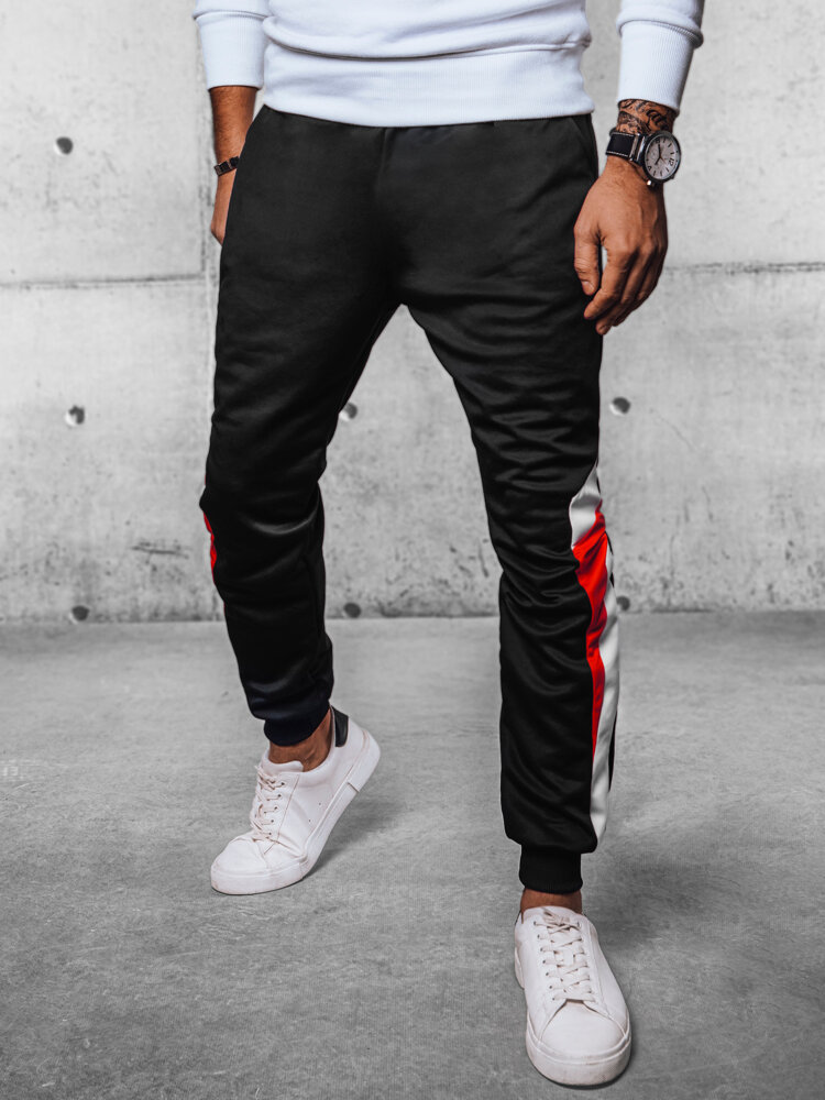 Spodnie męskie dresowe joggery czarne Dstreet UX4110 - sklep online
