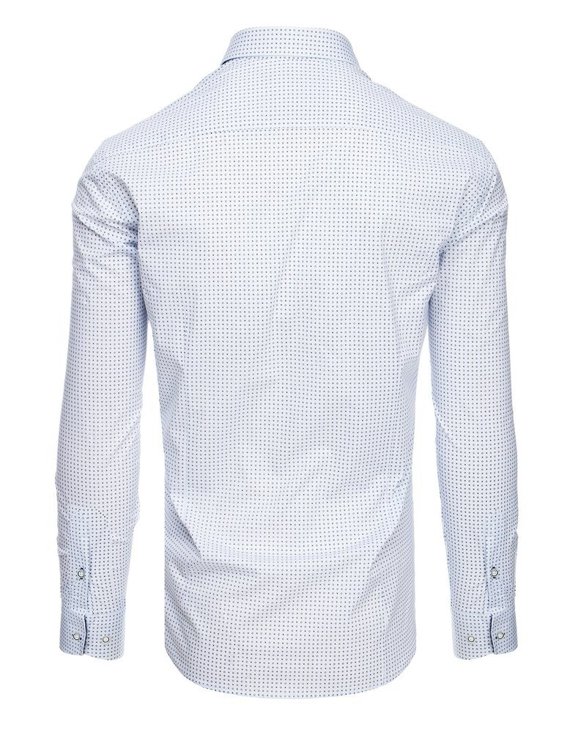 Biała koszula męska we wzory DX1881