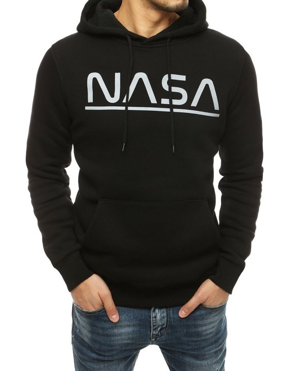 Bluza męska NASA z kapturem czarna BX4784 sklep online