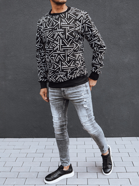 Bluza męska bez kaptura czarna Dstreet BX5781