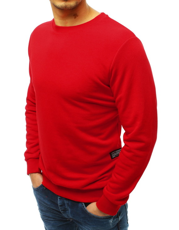 Bluza męska bez nadruku czerwona BX3908