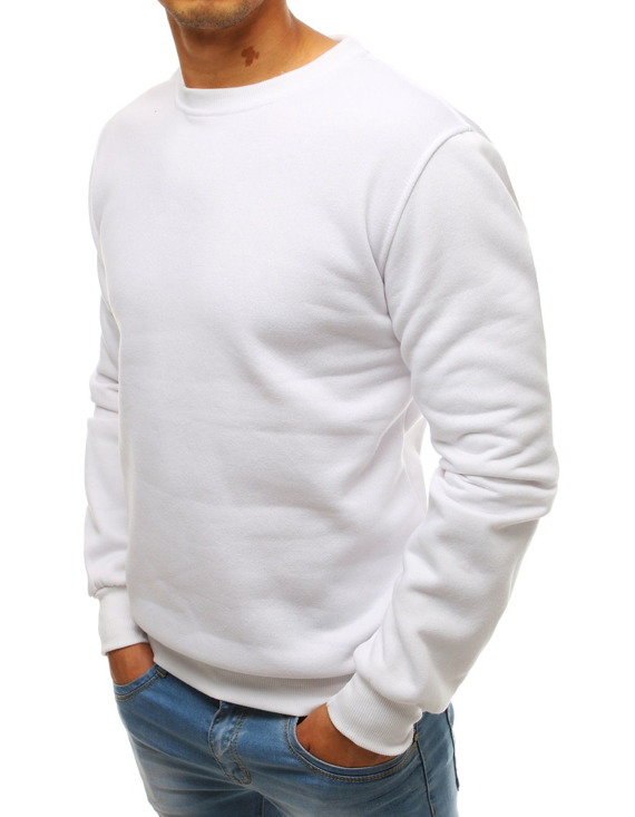 Bluza męska gładka biała BX4201