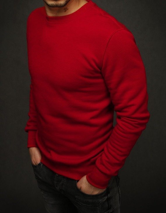 Bluza męska gładka czerwona Dstreet BX4388