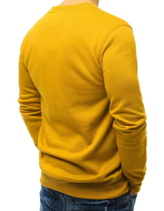 Bluza męska gładka musztardowa (bx4193)