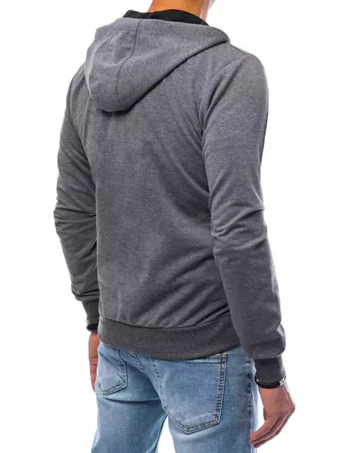 Bluza męska rozpinana z kapturem antracytowa Dstreet BX5278
