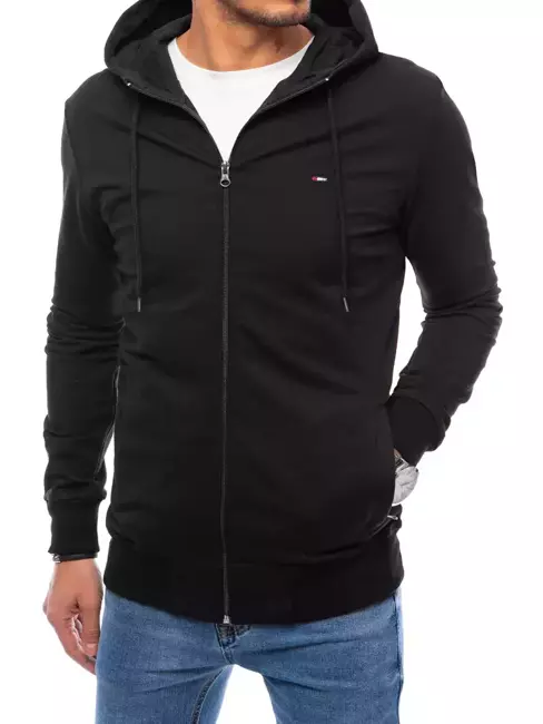 Bluza męska rozpinana z kapturem czarna Dstreet BX5217