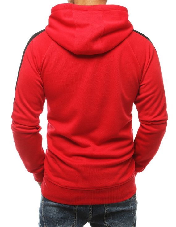 Bluza męska z kapturem czerwona BX4573