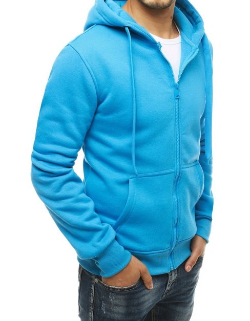 Bluza męska z kapturem jasnoniebieska Dstreet BX4689