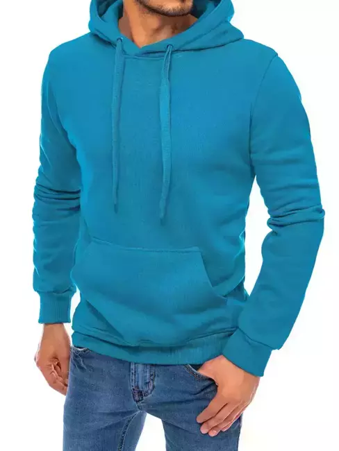 Bluza męska z kapturem jasnoniebieska Dstreet BX5108