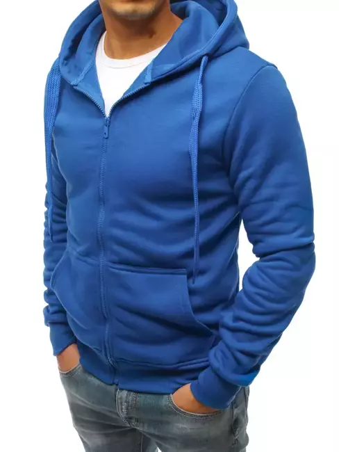 Bluza męska z kapturem jasnoniebieska Dstreet BX5229